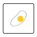 omelet icon. egg icon vector illustration