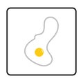 omelet icon. egg icon vector illustration