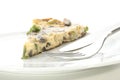 Omelet with mushroom and spring onion Royalty Free Stock Photo