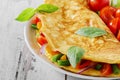 Omelet with vegetables Royalty Free Stock Photo