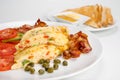 Omelette with Bacon Slices Royalty Free Stock Photo