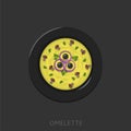 Omelette vector illustration