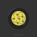 Omelette vector illustration