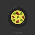 Omelette vector illustration