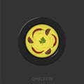 Omelette vector illustration