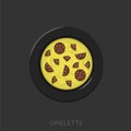 Omelette vector illustration