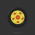 Omelette vector illustration