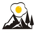 Omelette mountain hill silhouette