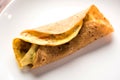 Omelette / omelette chapati roll or Indian bread or roti rolled with omlet. Royalty Free Stock Photo