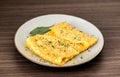 Omelette with parmesan cheese