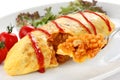 Omelette rice,omurice, japanese food