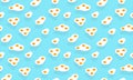 Omelette Scrambled Egg Food Seamless Pattern Wall