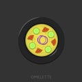 Omelette vector illustration