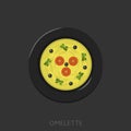Omelette vector illustration