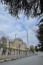 Omer duruk mosque external view with minarets in atakoy district.