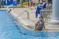 Omer, ISRAEL -June 27, Children's swimming pool - Omer, Negev, June 27, 2015 in Israel