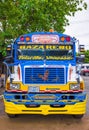 OMETEPE, NICARAGUA, MAY, 14, 2018: Outdoor view of old american school bus made over and reused in Central America. They