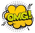 Omg comic cloud in color pop art style Royalty Free Stock Photo