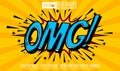 Omg Comic 3d text effect Royalty Free Stock Photo