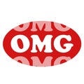 OMG icon for hot item, promotion, sale tag, web, mobile, special offer, discount.