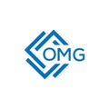 OMG letter logo design on white background. OMG creative circle letter logo concept Royalty Free Stock Photo