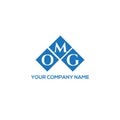 OMG letter logo design on WHITE background. OMG creative initials letter logo concept. Royalty Free Stock Photo