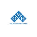 OMH letter logo design on WHITE background. OMH creative initials letter logo concept Royalty Free Stock Photo