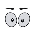 ÃÂ¡omic eye cartoon vector illustration expression character icon. Face emotion element symbol fun. Cute and happy eyebrow humor Royalty Free Stock Photo