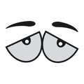 ÃÂ¡omic eye cartoon vector illustration expression character icon. Face emotion element symbol fun. Cute and happy eyebrow humor Royalty Free Stock Photo