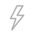 ?omic style thunderbolt. Modern thunder. Black lightning isolated on background. Bolts design. Funny instant battery. Fun shock Royalty Free Stock Photo