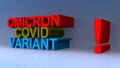 Omicron covid variant on blue Royalty Free Stock Photo