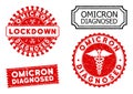 OMICRON DIAGNOSED Red Rubber Seals