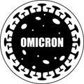 Omicron images drawing. Omicron logo image. Virus omicron vector illustration