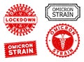 OMICRON STRAIN Red Scratched Watermarks