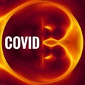 Omicron Variant Coronavirus Covid-19 Outbreak Header Background Illustration Royalty Free Stock Photo