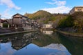 Omihachiman historic town along the canal in Japan