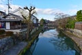 Omihachiman historic town along the canal in Japan