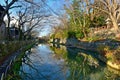 Omihachiman historic town along the canal in Japan