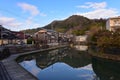 Omihachiman historic town along the canal in Japan