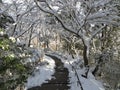 Omihachiman Mountain In Snow, Shiga, Japan Royalty Free Stock Photo