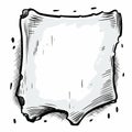 Ominous Blank Sheet Vector: Archaeological-style Clip Art Image