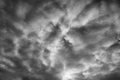 Ominous Cloud Sky in High Contrast Black and White Royalty Free Stock Photo