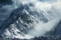 Ominous Massive avalanche mountains. Generate Ai Royalty Free Stock Photo