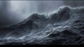 Ominous Ocean Waves Royalty Free Stock Photo