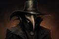 Ominous Plague doctor medieval portrait. Generate Ai Royalty Free Stock Photo