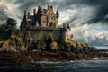 Ominous Scot scottish castle. Generate Ai