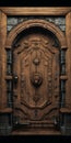 Ominous Steampunk Wooden Door With Realistic Hyper-detail
