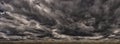 Ominous stormy clouds panorama