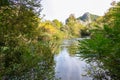 Omis - Cetina river merging with Adriatic Sea in coastal town Omis, Split-Dalmatia, Croatia, Europe. Idyllic gorge Royalty Free Stock Photo