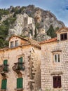 Omis Croatia karst mountains houses and wall Royalty Free Stock Photo